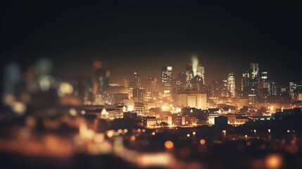 Fototapeta na wymiar blurred city at night