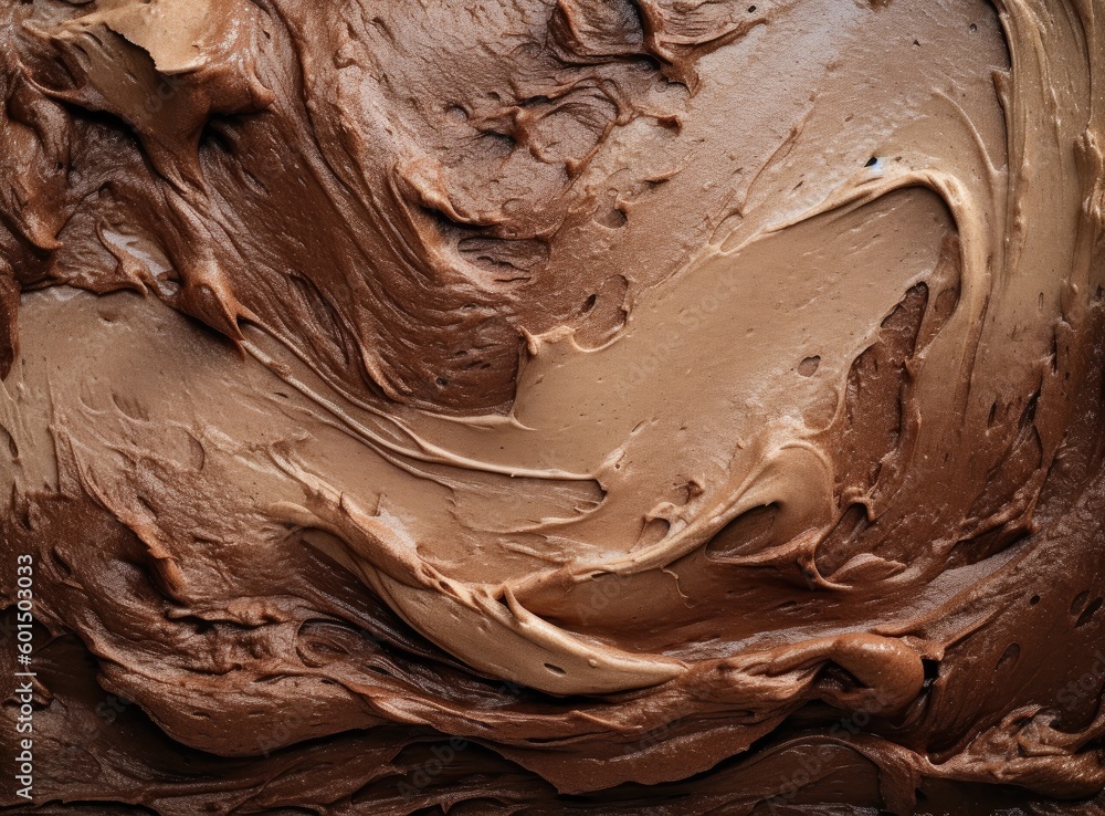Aufkleber homemade chocolate ice cream texture created with generative ai technology