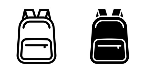 Backpack icon. sign for mobile concept and web design. vector illustration