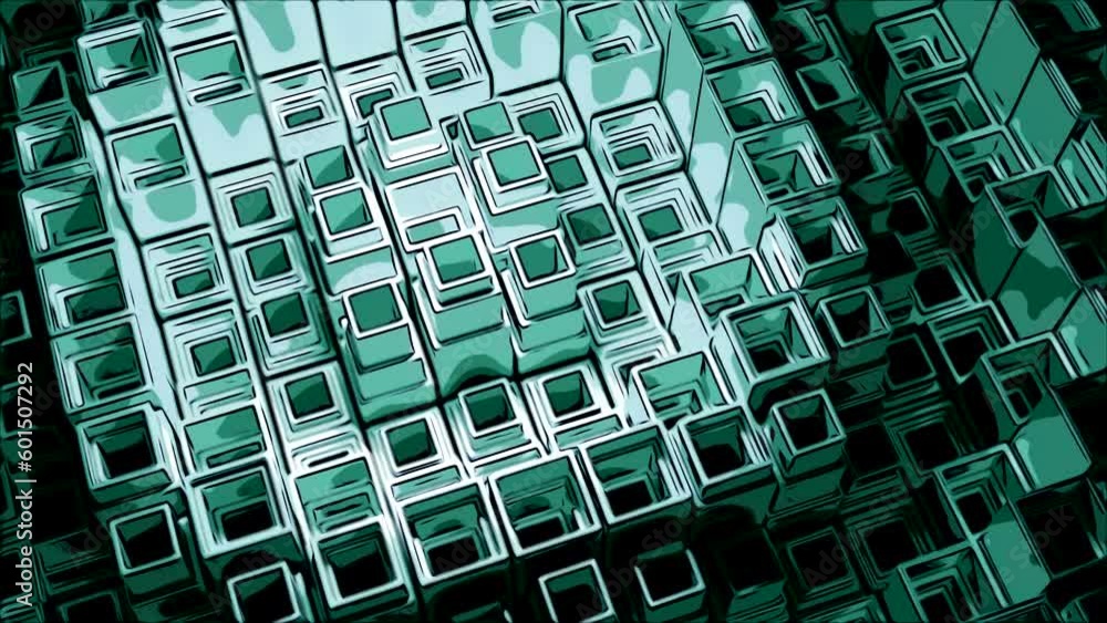 Poster Abstract technological pattern with squared wavy texture. Design. Concept of artificial intelligence.