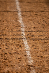 chalk lines on a baseball/softball field.