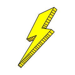 Install Lightning. Modern flat style vector illustration. Lightning bolt Lightning flash icon set. Vector