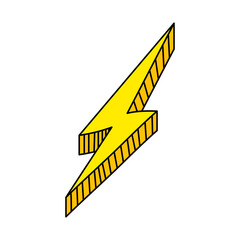 Install Lightning. Modern flat style vector illustration. Lightning bolt Lightning flash icon set. Vector