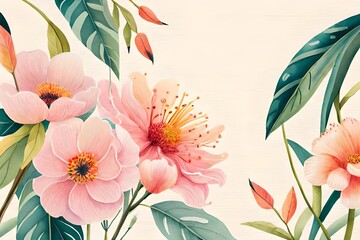 Gem&auml;lde mit Blumen aus Wasserfarben