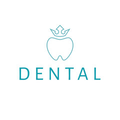 Dental vector logo design. Tooth flat logotype. Teeth dantist logo template.