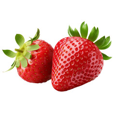 Strawberries isolated. Illustration AI Generative.
