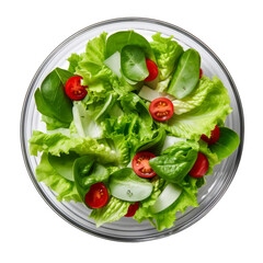 Green fresh salad isolated. Illustration AI Generative.