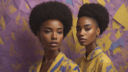 Black Woman Fashion Style. Generative AI