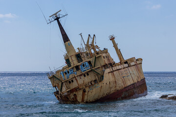 Shipwreck at sea