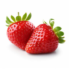Strawberries isolated. Illustration AI Generative.