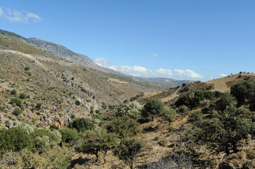 Les gorges de Vorizia près de Zaros en Crète