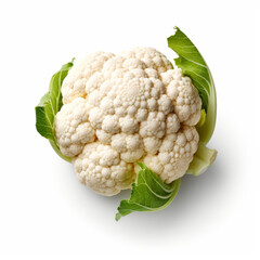 Cauliflower isolated. Illustration AI Generative.