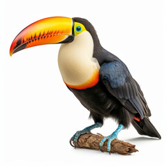 Fototapeta premium Toucan bird isolated. Illustration AI Generative.
