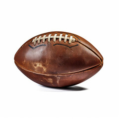 Leather American football ball. Illustration AI Generative.