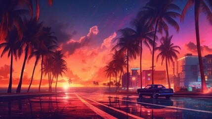 Miami Vibes Wallpaper Background
