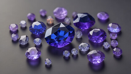 Sapphire gemstones. Generative AI