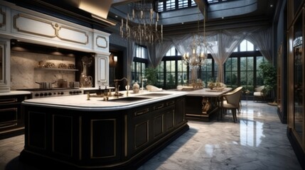 Fototapeta na wymiar Luxury Kitchen Design