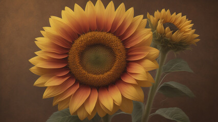 Fototapeta premium Sunflower Close upGenerative AI
