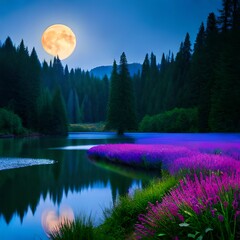 sunset in the mountains