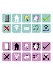 Iconos Gráficos. Contactos, social, media.