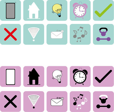 Iconos Gr&aacute;ficos. Contactos, social, media.