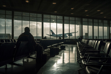 Airport, airplane, fly, terminal. An aerodrome with extended facilities for commercial air transport. complex system of aircraft support, passenger and aircraft control services