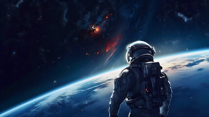 Naklejka premium astronaut in space