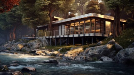 Modern House Design At River Ideas