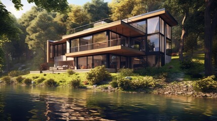 Obraz premium Modern House Design Exterior