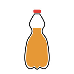 orange-flavored  soft drink flat illustration