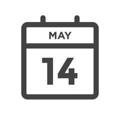 May 14 Calendar Day or Calender Date for Deadlines or Appointment