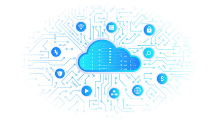 Cloud data technology white banner