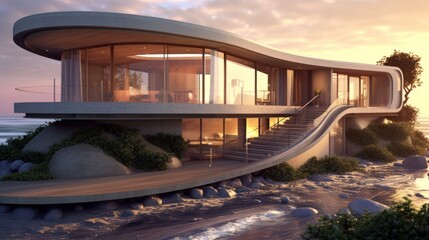 Luxury House Design At Ocean