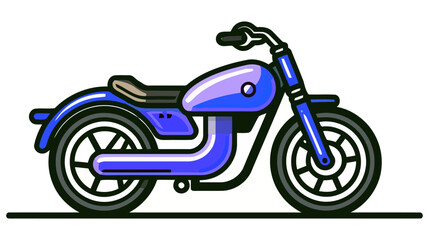 Plakat Motorbike logo, icon. Vector illustration isolated on white background.