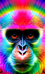 psychedelic monkey generative AI 