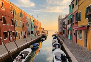Fototapeta na wymiar colorful town in Venice