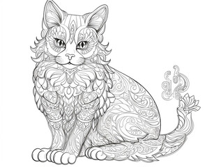 children's cat coloring pages