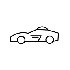 Linear car icons. Universal car icons for use in web and mobile UI, set of car basic UI elements