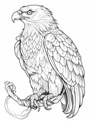 outline  eagle  coloring page