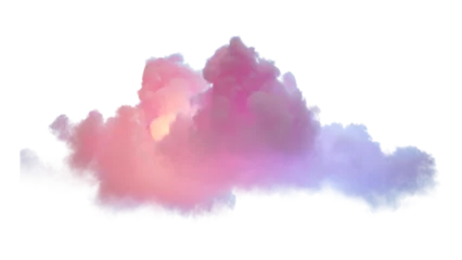 Foto op Canvas 3d render, abstract cloud illuminated with neon light. © NeoLeo