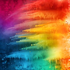 abstract watercolor background with rainbow