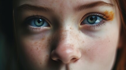 Fototapeta premium A closeup shot of a woman eyes, ai, ai generative, illustration