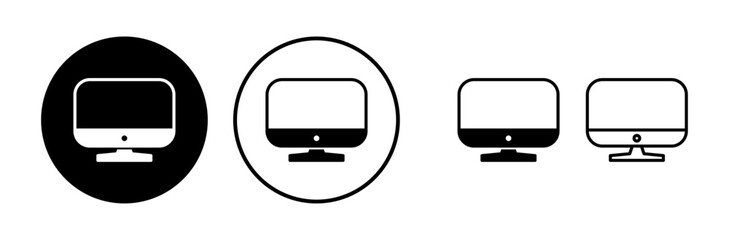 Computer icon vector. computer monitor icon.