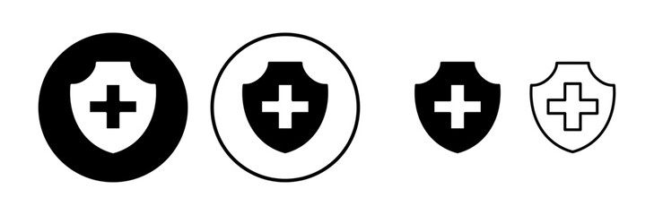 Health insurance icon vector. medical insurance icon