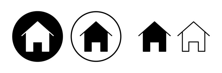 Home icon vector. House vector icon