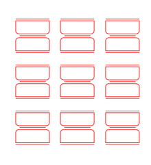 Korea style label paper, vector