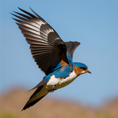 close up bird flying wings spread