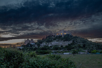 Castle of Arta, Mallorca with dramatic clouds at sunset - 1