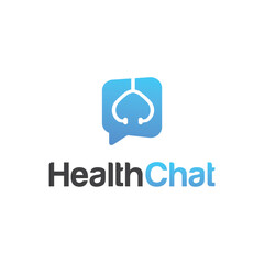 Health Chat Logo Design Icon