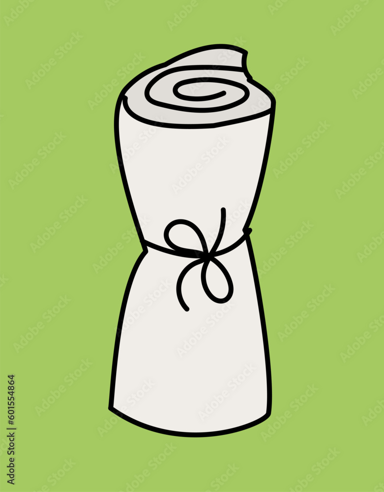 Poster eco friendly towel. white napkin with string. made from environmentally friendly materials. cleanlin